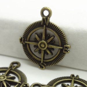 Compass Metal Charms (Set of 5 pcs)