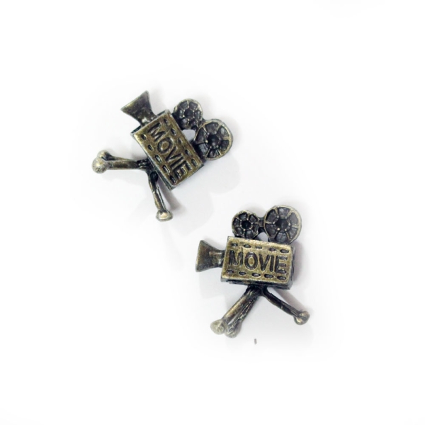 Vintage movie camcoder Metal Charms (Set of 5 pcs)