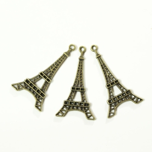 Large Eiffel tower Metal Charms (Set of 5 pcs)