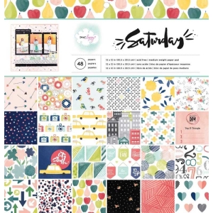 Dear Lizzy Scrapbook Paper Pack by American Crafts - Saturday (12"x12")