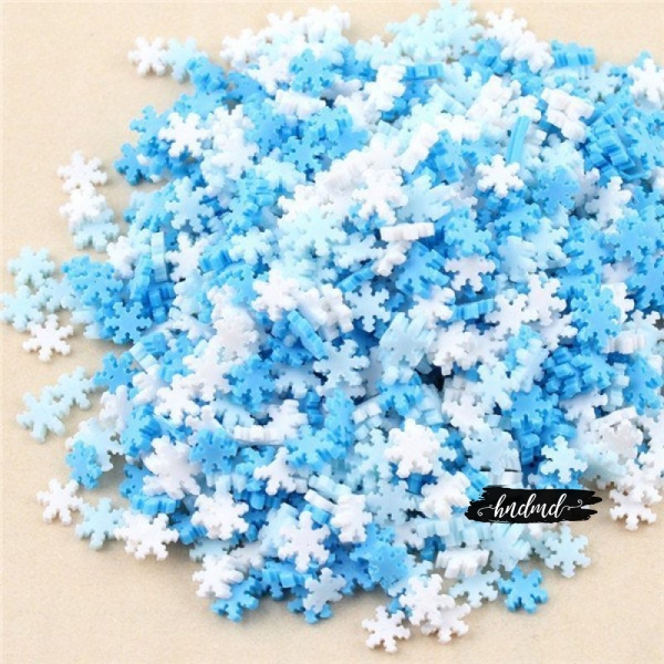 Shaker Elements or Clay Sprinkles - Snowflakes