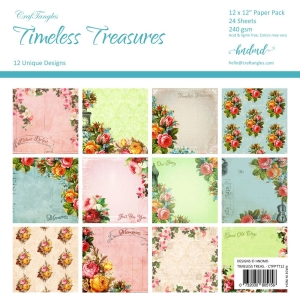 CrafTangles Scrapbook Paper Pack - Timeless Treasures (12"x12")