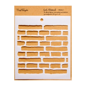 CrafTangles 6"x6" Stencil - Bricks