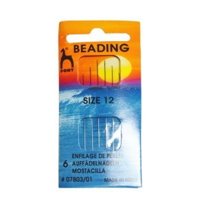 Pony Gold Eye Beading Sewing Needle Range - Size 12