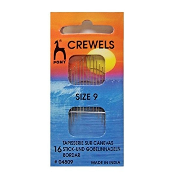 Pony Gold Eye Crewels Sewing Needle Range - Size 9