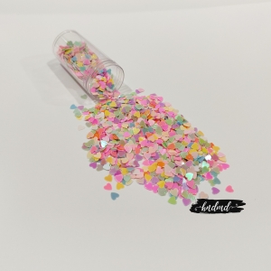 Shaker Sequin Elements - Colourful Hearts