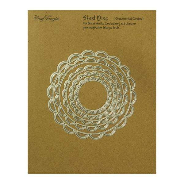 CrafTangles Steel Dies - Ornamental Circles (Set of 5 dies)