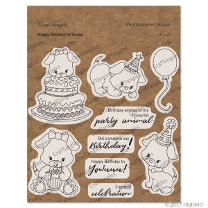 CrafTangles Photopolymer Stamps - Happy Birthday to Yowuu