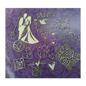 Papericious Themed Chipboard Elements - Wedding