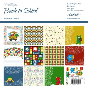 CrafTangles Scrapbook Paper Pack - Back to School (6"x6")