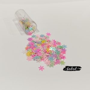 Shaker Sequin Elements - Colourful Snowflakes