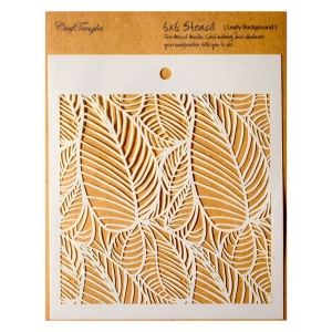 CrafTangles 6"x6" Stencil - Leafy Background