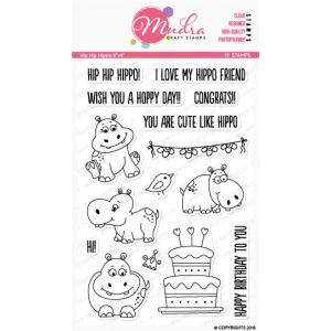 Mudra Craft Stamps - Hip Hop Hippo