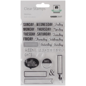 KaiserCraft Captured Moments Clear Stamps - Weekdays