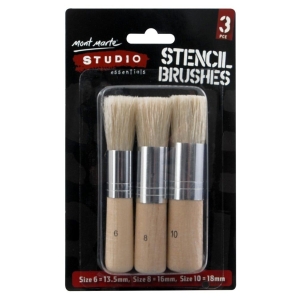 Mont Marte Stencil Brushes (Set of 3 brushes)