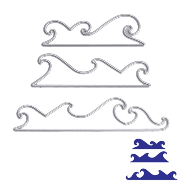 Steel Dies - Waves (Set of 3 dies)