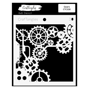 Gears - CrafTangles 6"x6" Stencil