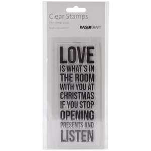 KaiserCraft Texture Clear Stamps - Christmas Love