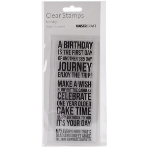 KaiserCraft Texture Clear Stamps - Birthday