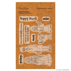 CrafTangles Photopolymer Stamps - Diwali Greetings