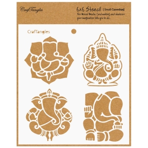 CrafTangles 6"x6" Stencil - Small Ganeshas