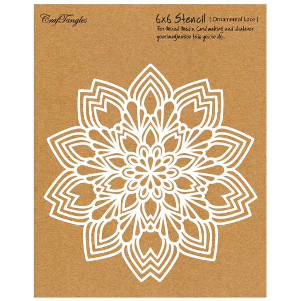 CrafTangles 6"x6" Stencil - Ornamental Lace