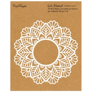 CrafTangles 6"x6" Stencil - Antique Lace