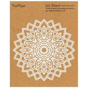 CrafTangles 6"x6" Stencil - Geometric Lace