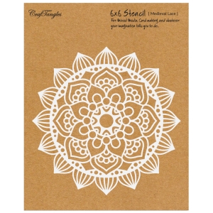 CrafTangles 6"x6" Stencil - Medieval Lace