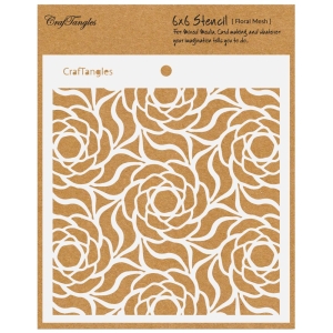 CrafTangles 6"x6" Stencil - Floral Mesh