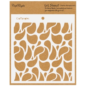 CrafTangles 6"x6" Stencil - Paisley Background