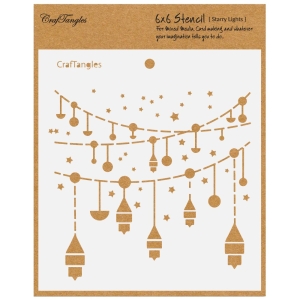 CrafTangles 6"x6" Stencil - Starry Lights