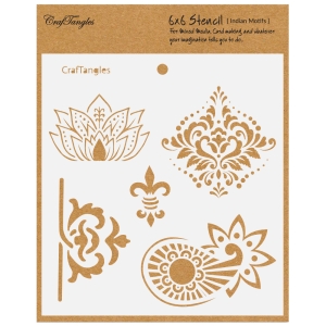 CrafTangles 6"x6" Stencil - Indian Motifs