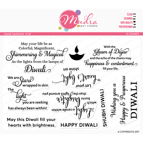 Mudra Craft Stamps - Diwali Sentiment