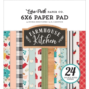 Echo Park Double-Sided Paper Pad 6"X6" 24/Pkg - Farmhouse Kitchen