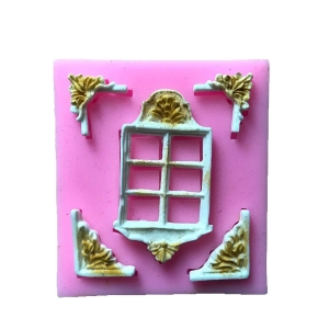 Vintage window with Corners Silicone Clay Mould