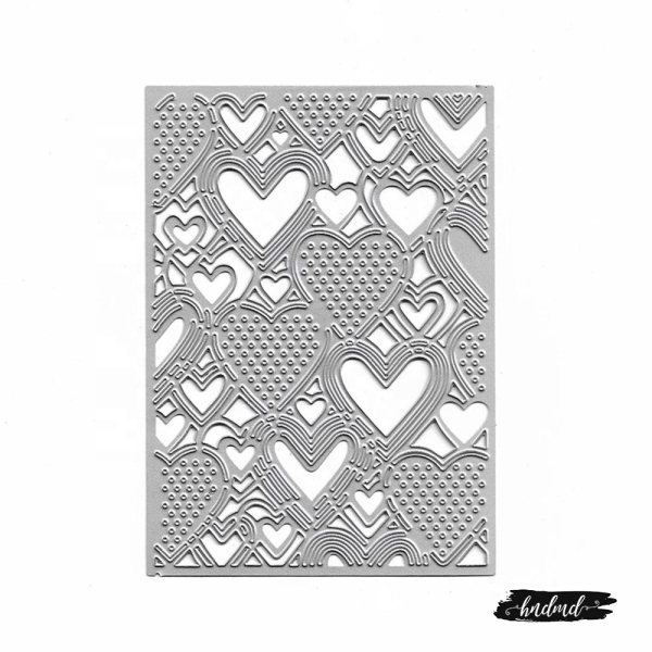 Steel Background Dies - Ornate Heart Grid