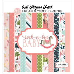 Carta Bella paper pad - Rock a Bye Baby - Girl (6by6 inch)