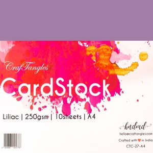 CrafTangles cardstock A4 (250 gsm) (Set of 10 sheets) - Liliac