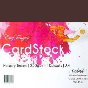 CrafTangles cardstock A4 (250 gsm) (Set of 10 sheets) - Hickory Brown