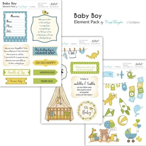 CrafTangles Elements Pack - Baby Boy (3 sheets of A4)