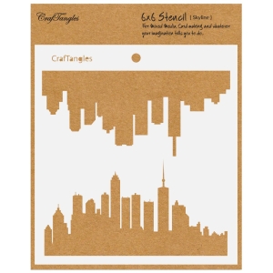 CrafTangles 6"x6" Create a scene Stencil - Skyline