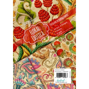 CrafTangles Decoupage Paper Pack - Floral Exotica (A4) - 4 sheets