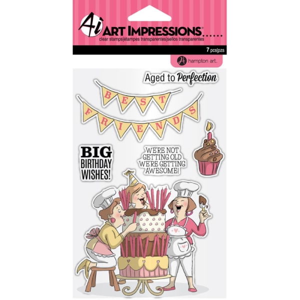 Art Impressions Clear Stamps - Big Birthday Wishes