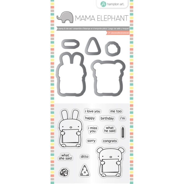 Mama Elephant Stamp and Die Set - Dos Amigos