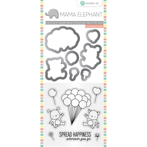 Mama Elephant Stamp and Die Set - Up we Go