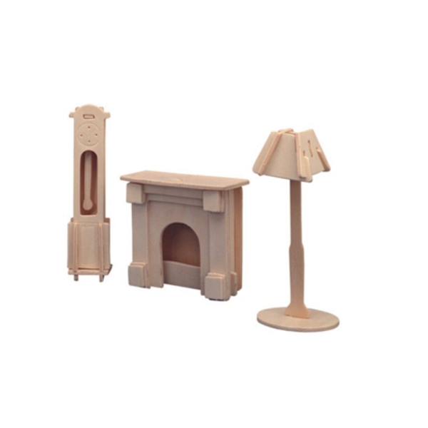 Furniture Kit - Furnace, Clock and Lamp