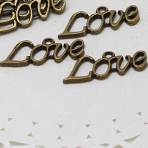 Love Metal Charms (5 pcs)