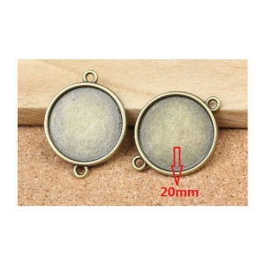 Round pendant setting (20 mm) - pack of 5 pcs