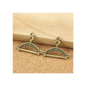 Clothes Hanger metal charms - pack of 10